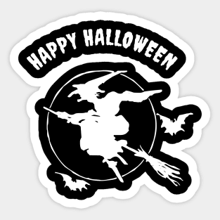 Spooky happy Halloween witch Sticker